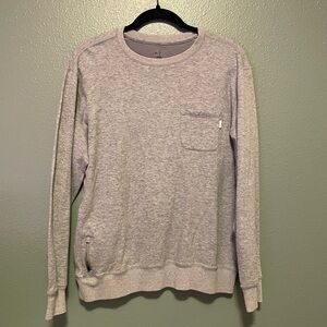 Vuori Gray Crewneck Sweater with Heathered Texture